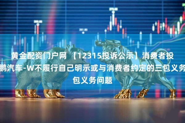 黄金配资门户网 【12315投诉公示】消费者投诉小鹏汽车-W不履行自己明示或与消费者约定的三包义务问题