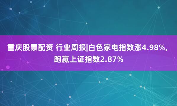 重庆股票配资 行业周报|白色家电指数涨4.98%, 跑赢上证指数2.87%